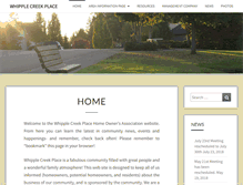 Tablet Screenshot of mywhipplecreekplace.com